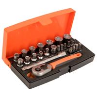 Bahco Bit-/Doppenset met Ratel 1/4" Vierkant- 25-delig - SL25