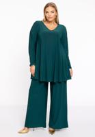 Yoek Extra wijde broek | Dark Green | Maat 38/40