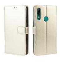Retro Crazy Horse textuur horizontale Flip lederen case voor Huawei P Smart Z/Y9 Prime (2019) met houder & kaartsleuven & fotolijstjes (goud)