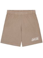 Sporty & Rich short en coton à logo imprimé - Marron