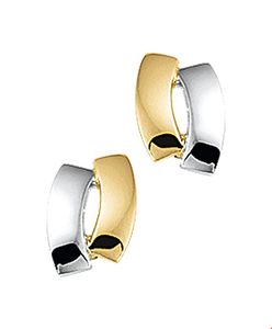 TFT Oorknoppen Bicolor Goud Glanzend 7 mm x 5 mm