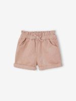 Corduroy short voor meisjesbaby roze (poederkleur) Corduroy short voor meisjesbaby roze (poederkleur)