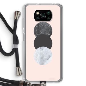 Marmeren cirkels: Xiaomi Poco X3 NFC Transparant Hoesje met koord