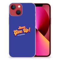 Apple iPhone 13 | Siliconen hoesje | met naam Never Give Up