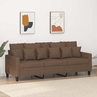 Driezitsbank 180 cm stof bruin Driezitsbank 180 cm stof bruin