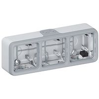 Legrand BTicino Plexo IP55 opbouwbak inbouwschakelmateriaal kunststof, grijs, samenstelling - thumbnail