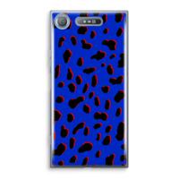 Blue Leopard: Sony Xperia XZ1 Transparant Hoesje