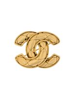 CHANEL Pre-Owned broche à logo CC - Or