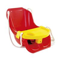 Paradiso toys Babyschommel met blad 2-in-1 Rood