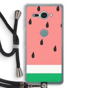 Watermeloen: Sony Xperia XZ2 Compact Transparant Hoesje met koord