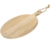 Snijplank rond met handvat 36 cm van mango hout - Snijplanken - thumbnail