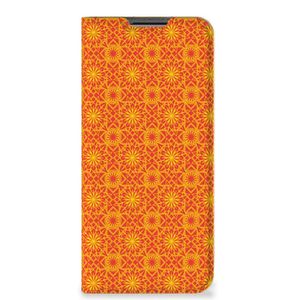 OPPO A54 5G | A74 5G | A93 5G Hoesje met Magneet Batik Oranje