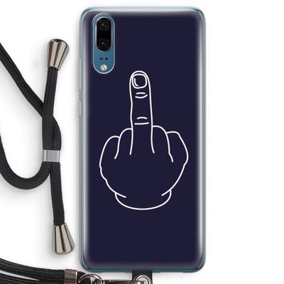 F**k U: Huawei P20 Transparant Hoesje met koord F**k U: Huawei P20 Transparant Hoesje met koord