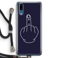 F**k U: Huawei P20 Transparant Hoesje met koord