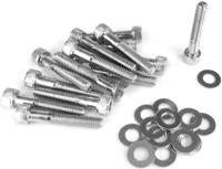 TNT Screw set engine cover piaggio 50 chrome