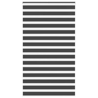 Zebra rolgordijn 130x230 cm stofbreedte 125,9 cm zwart