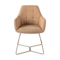 Jesper Home Noto eetkamerstoel Toasted Toffee beehive gold