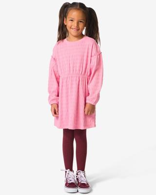 HEMA Kinderjurk a-lijn rib roze (roze)