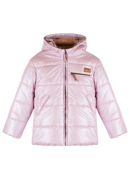 NoNo winter winterjas meisjes - roze - Bubble - dubbele capuchon, middellang