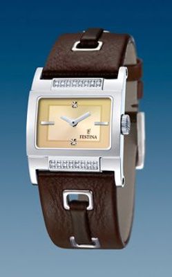 Horlogeband Festina F16325-3 Leder Bruin 24mm