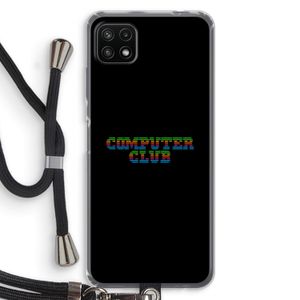 Retro: Samsung Galaxy A22 5G Transparant Hoesje met koord