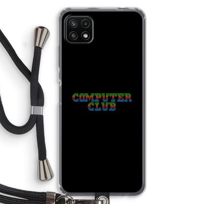 Retro: Samsung Galaxy A22 5G Transparant Hoesje met koord