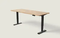 Desktronic HomePro bureau Zwart / Massief Eiken / 200x80 cm