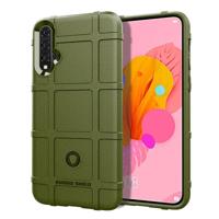 Schokbestendig Rugged Shield volledige dekking beschermende siliconen case voor Huawei Nova 5 (groen)