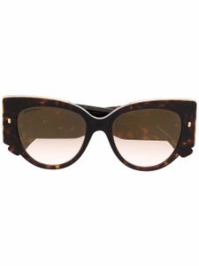 DSQUARED2 EYEWEAR lunettes de soleil Hype à plaque logo - Marron