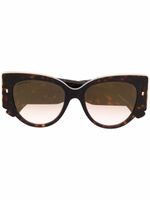 DSQUARED2 EYEWEAR lunettes de soleil Hype à plaque logo - Marron - thumbnail