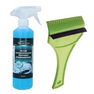 Ijskrabber met antivries spray voor auto - 500 ml - incl. trekker - ruitenontdooier