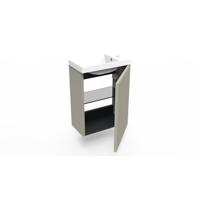 Fonteinkast Clay Arcqua Ridge 40x55x28 cm Incl. Fontein Glans Wit Met Overloop