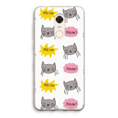 Meow: Xiaomi Redmi 5 Transparant Hoesje