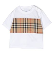 Burberry Kids t-shirt à motif Vintage Check - Blanc