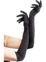 Handschoenen lang zwart 52cm