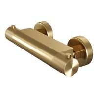 Douchekraan Brauer Gold Carving Opbouw Thermostatisch Geborsteld Goud - thumbnail