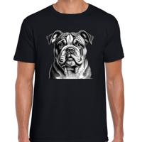 Cadeau/verkleed T-shirt heren - zwart - Engelse Bulldog hond - honden liefhebber Cadeau/verkleed T-shirt heren - zwart - Engelse Bulldog hond - honden liefhebber
