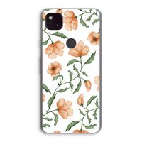 Peachy flowers: Google Pixel 4a 5G Transparant Hoesje