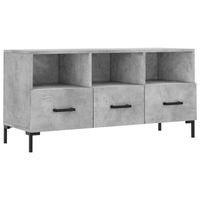 The Living Store TV-meubel Betongrijs - 102x36x50 cm - Trendy en praktisch - thumbnail