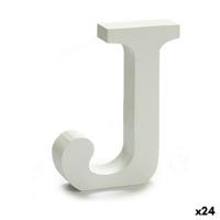 Brief Pincello J Wit Hout 2 x 11 cm 2 x 16 x 14,5 cm (24 Stuks)