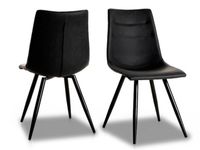 Set van 2 stoelen MARNOIX zwart - thumbnail