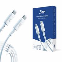 3MK HyperSilicone USB-C Kabel - 60W, 3A, 1m - Wit