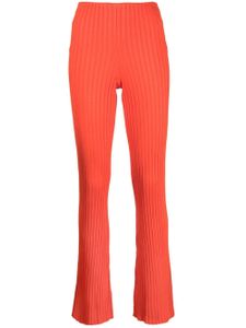 Galvan pantalon nervuré Rhea à coupe évasée - Rouge