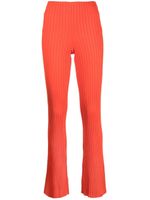 Galvan pantalon nervuré Rhea à coupe évasée - Rouge - thumbnail