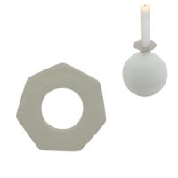 Stjernsund kaarsenring loua grijs glans 5,5cm | 48 stuks