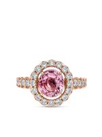 David Morris bague sertie de diamants - Rose