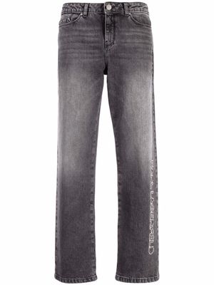 Karl Lagerfeld jean droit à logo - Gris