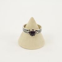 Zilveren Ring met Amethist Maat 16,5 - Model 1 (Sterling Zilver 925) - thumbnail