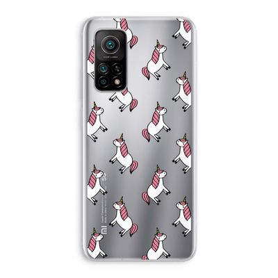 Eenhoorns overal: Xiaomi Mi 10T 5G Transparant Hoesje