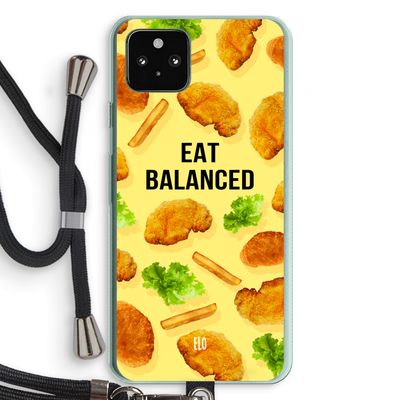 Eat Balanced: Pixel 5a 5G Transparant Hoesje met koord